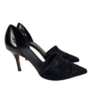 VINCE Claire Pony Hair Leather D'Orsay Pumps Black 9.5